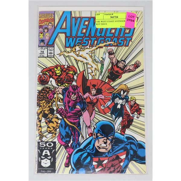 THE WEST COAST AVENGERS #74 KEY ISSUE