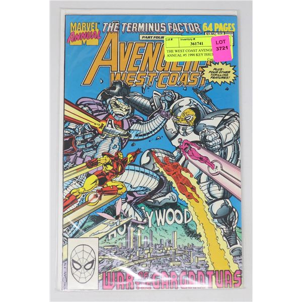 THE WEST COAST AVENGERS ANNUAL #5 1990 KEY ISSUE