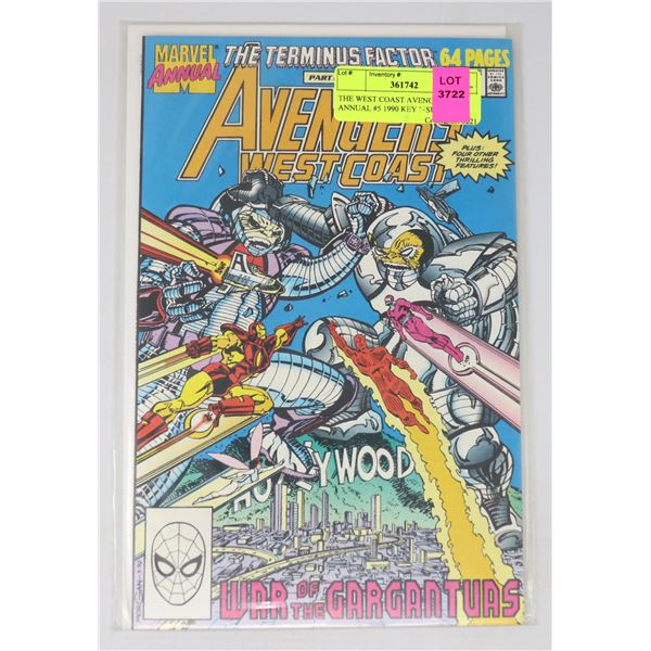 THE WEST COAST AVENGERS ANNUAL #5 1990 KEY ISSUE