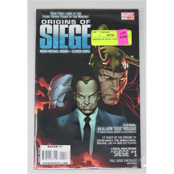ORIGINS OF SIEGE #1 KEY ISSUE