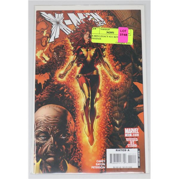 X-MEN LEGACY #211 KEY ISSUE PHOENIX