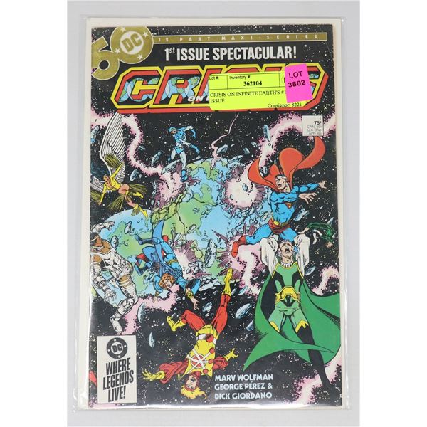 CRISIS ON INFINITE EARTH'S #1 KEY ISSUE