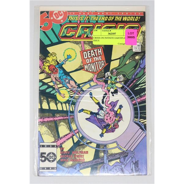 CRISIS ON INFINITE EARTH'S #4 KEY ISSUE