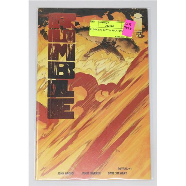RUMBLE #5 KEY VARIANT ISSUE