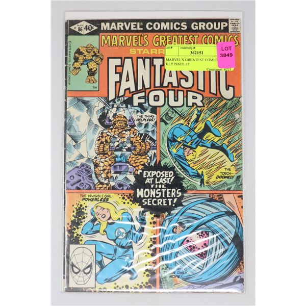 MARVEL'S GREATEST COMICS #86 KEY ISSUE FF