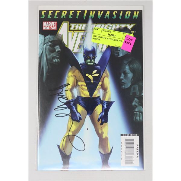 THE MIGHTY AVENGERS #15 SIGNED BENDIS
