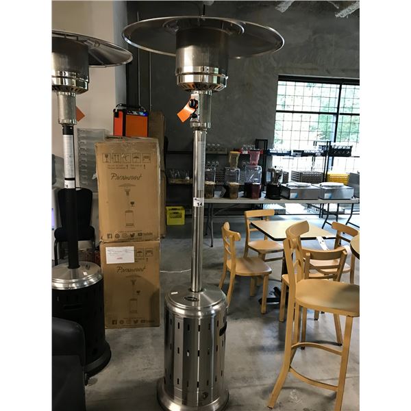 PARAMOUNT L10-SS-BK P STAINLESS STEEL PROPANE OUTDOOR PATIO HEATER IN BOX