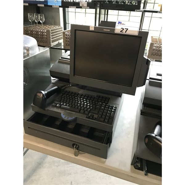 TOSHIBA POS SYSTEM WITH SCANNER, LINE PRINTER AND CASH BOX