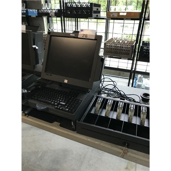 TOSHIBA POS SYSTEM WITH SCANNER, LINE PRINTER AND CASH BOX