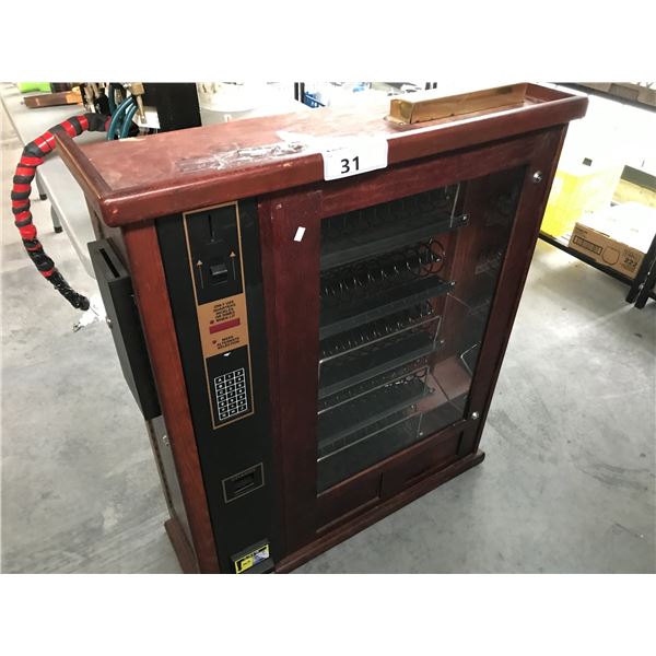 SLIMLINE DESIGN MARK X CIGARETTE MACHINE DARK CHERRY, COMES WITH KEYS