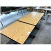 Image 2 : 6 NATURAL OAK 2X2' BISTRO TABLES