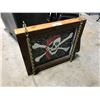 Image 2 : JOLLY ROGER STAINED GLASS HANGING FRAME 31"L X 27"W