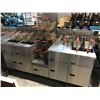 Image 2 : PITCO GAS  DUAL STATION STAINLESS STEEL DEEP FRYER 78"W X 30"D X 38"H