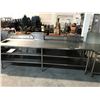 Image 2 : STAINLESS STEEL PREP TABLE 127"W X 30"D X 37"H