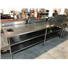 Image 3 : STAINLESS STEEL PREP TABLE 127"W X 30"D X 37"H