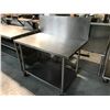 Image 2 : STAINLESS STEEL MOBILE PREP TABLE WITH BACK SPLASH 48"W X 30"D X 34"H