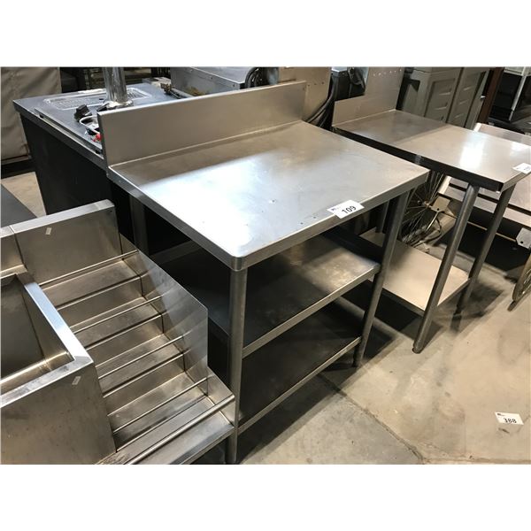 STAINLESS STEEL PREP TABLE 33"W X 24"D X 37"H