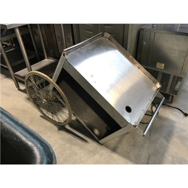 STAINLESS STEEL MOBILE SERVICE CART