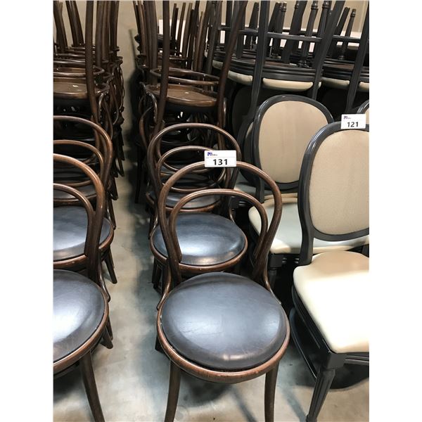 LOT OF 12 DARK GREY BENTWOOD BISTRO CHAIRS