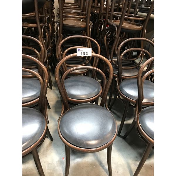 LOT OF 12 DARK GREY BENTWOOD BISTRO CHAIRS