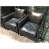 Image 1 : 8 DARK GREY CLUB STYLE LOUNGE CHAIRS WITH CONDITION ISSUES