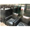 Image 2 : 8 DARK GREY CLUB STYLE LOUNGE CHAIRS WITH CONDITION ISSUES