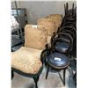 Image 1 : 4 GOLD DARKWOOD FRAME TRADITIONAL LOUNGE CHAIRS