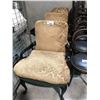Image 2 : 4 GOLD DARKWOOD FRAME TRADITIONAL LOUNGE CHAIRS