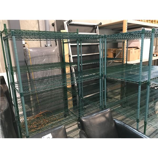 6' GREEN 3 TIER METRO RACK