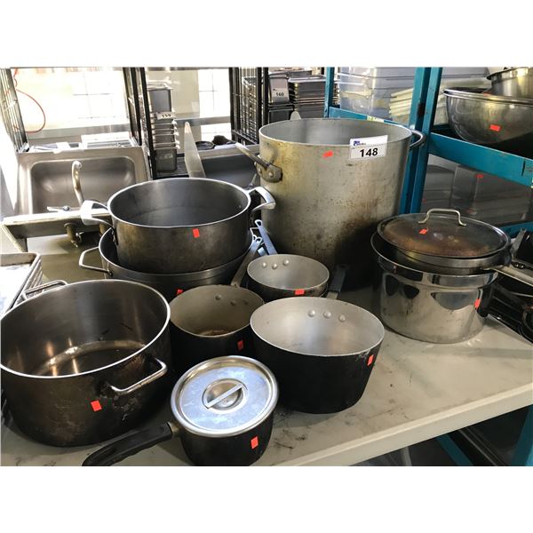 LARGE LOT OF COMMERCIAL GRADE POTS