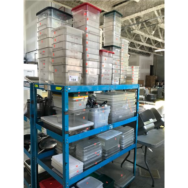 LARGE LOT OF PLASTIC FOOD STORAGE CONTAINERS