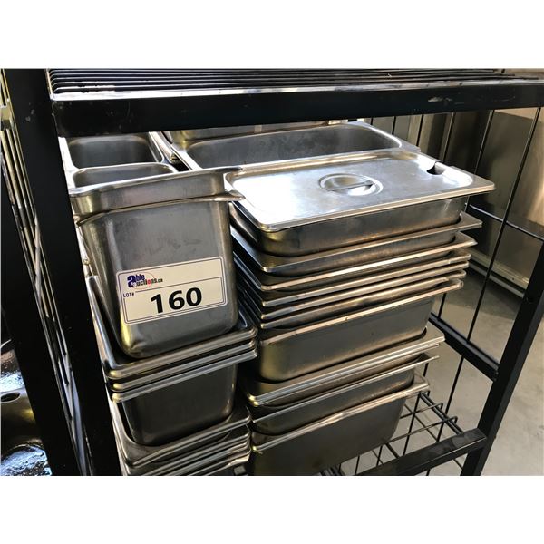 LOT OF STAINLESS STEEL FOOD CONTAINERS