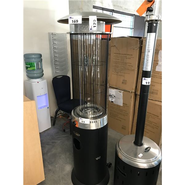 PARAMOUNT PH-F-122 BLACK PROPANE SPIRAL FLAME TUNNEL OUTDOOR PATIO HEATER
