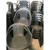 Image 2 : LOT OF 14  GREY PLASTIC SLAT BACK PATIO ARM CHAIRS