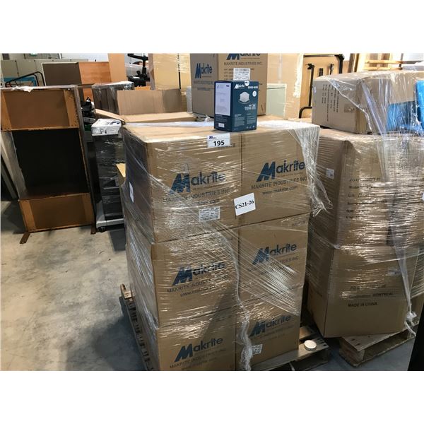 PALLET LOT OF MAKRITE  DISPOSABLE RESPIRATOR MASKS