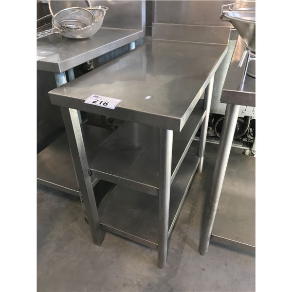 STAINLESS STEEL 8"W X 36"D X 33"H PREP TABLE