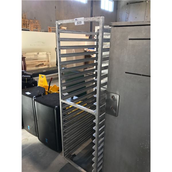 ALUMINUM MOBILE PAN RACKS HOLDS UP TO 20 FULL SIZE 18 X 26 OR 40 HALF SIZE 13 X 18 SHEET PANS;