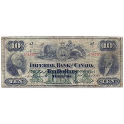 Imperial Bank of Canada, $10.00 1920, Fine