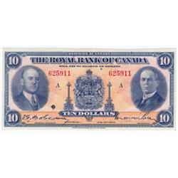 The Royal Bank of Canada, $10.00 1935, EF-EF+