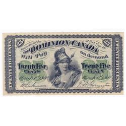 Dominion of Canada, $0.25 note 1870, AU