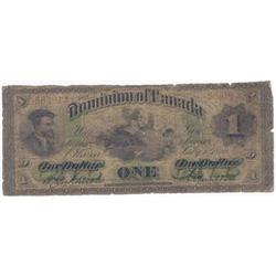 Dominion of Canada, $1.00 note 1870, about VG