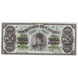 Dominion of Canada, $1.00 note 1878, about EF