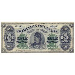 Dominion of Canada, $1.00 note 1878, VF