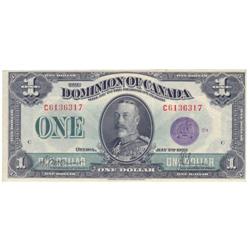 Dominion of Canada, $1.00 note 1923, EF