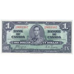 Bank of Canada, $1.00 note 1937, EF-AU,