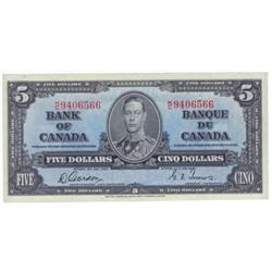 Bank of Canada, $5.00 note 1937, Choice UNC
