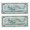 Image 2 : Bank of Canada, 2x$1Devil's Face 1954, AU-UNC