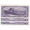 Image 2 : 3 consecutive $10.00 Devil's Face 1954 VF/EF