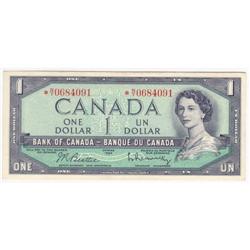 $1.00 Replacement note 1954, EF+