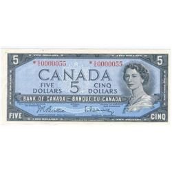 $5.00 Replacement note 1954, Choice EF-AU